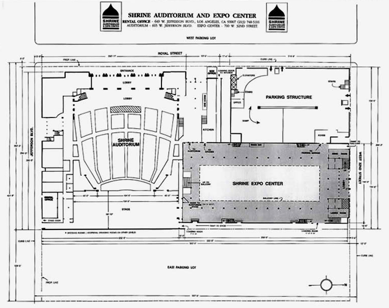 Shrine auditorium - technical specs & info. 